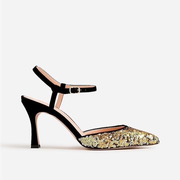 J Crew Elsie made-in-Italy sequin pumps BT890 - Picture 3 of 6
